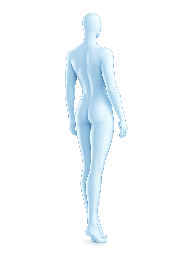Body diagram, back view